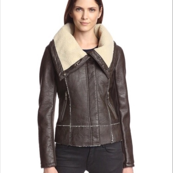 Sam Edelman Faux Shearling Moto Aviator 